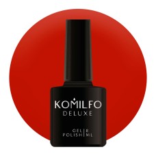 Гель-лак Komilfo Deluxe Series №D081 (рудо-червоний, емаль), 8 мл