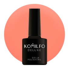 Гель-лак Komilfo Deluxe Series №D076 (персиково-рожевий, емаль), 8 мл