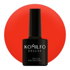 Гель-лак Komilfo Deluxe Series №D079 (яскравий червоний, емаль), 8 мл