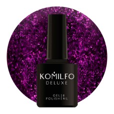 Гель-лак Komilfo Deluxe Series №D225 (синьо-фіолетовий з рожевим мікроблиском), 8 мл