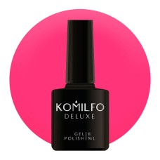 Гель-лак Komilfo Deluxe Series №D174 (яскравий насичений темно-рожевий, неоновий), 8 мл
