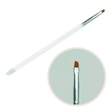 Пензлик коса для розпису пластикова ручка №1